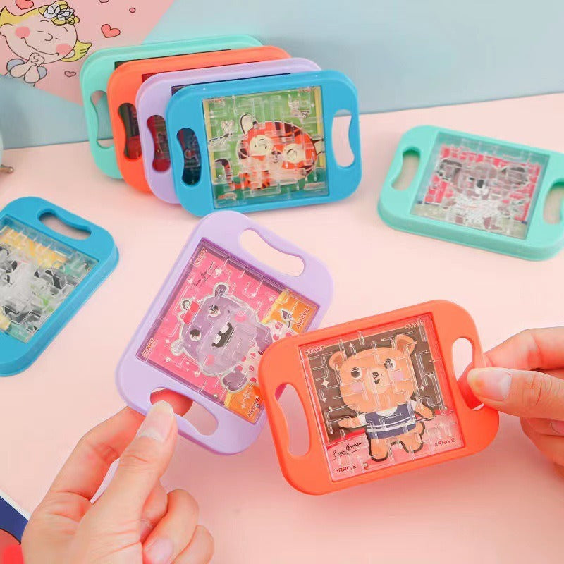 Glam & Grace Cartoon Animal Balance Ball Maze Toy for Kids | Handheld Skill Game