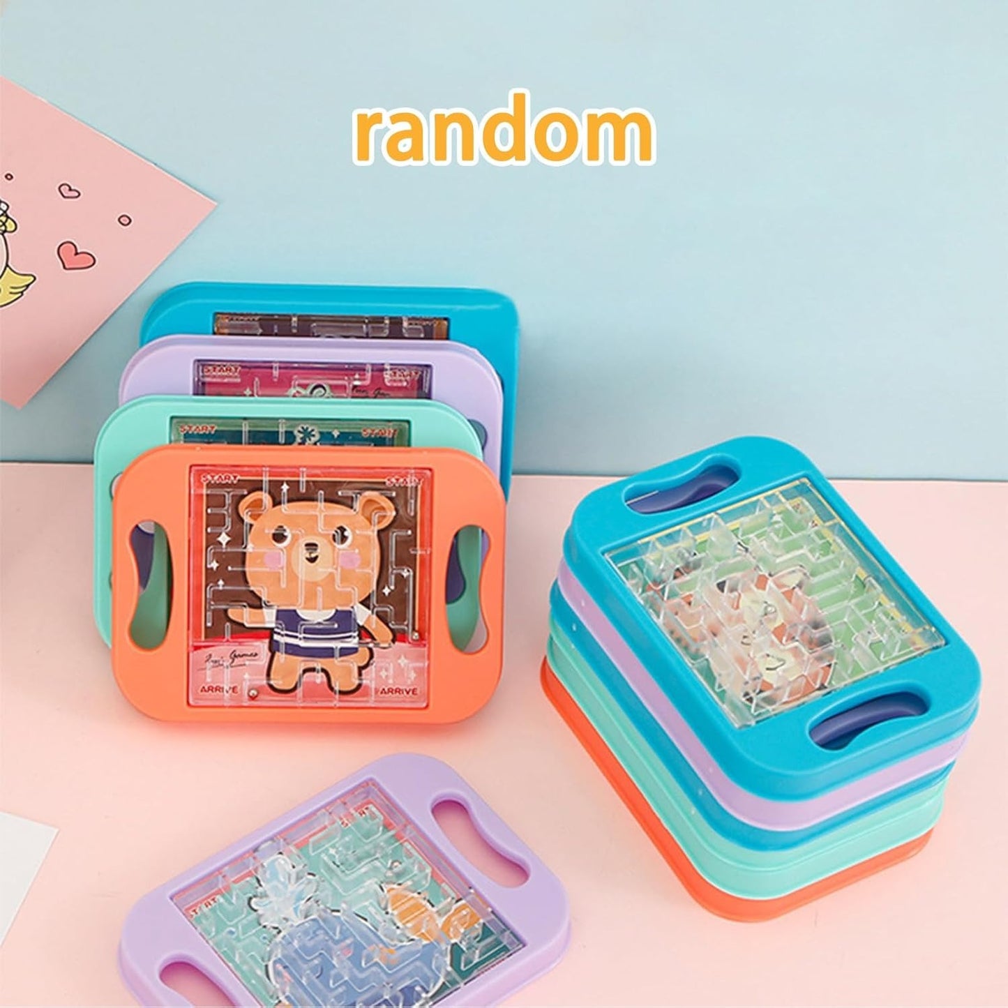 Glam & Grace Cartoon Animal Balance Ball Maze Toy for Kids | Handheld Skill Game