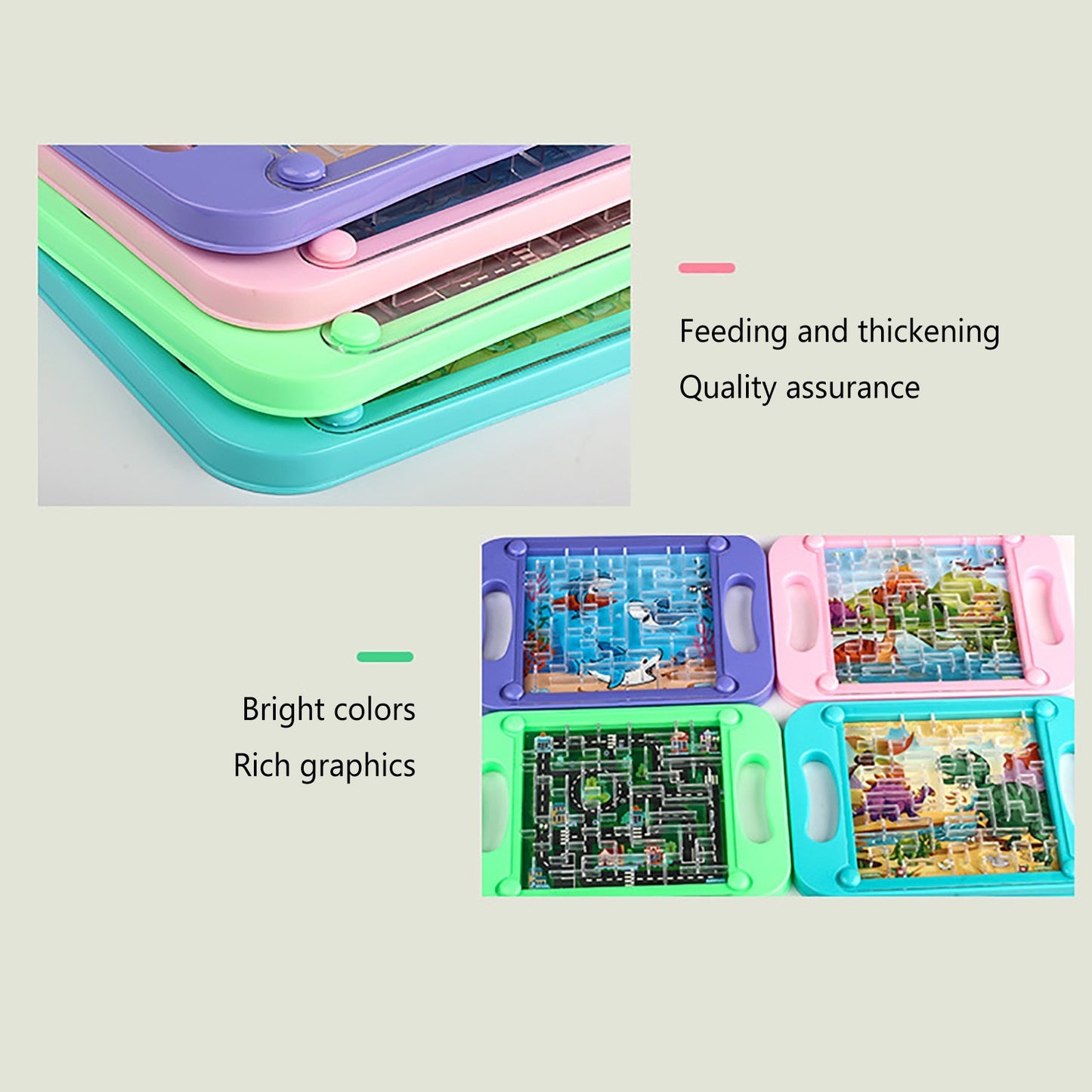 Glam & Grace Cartoon Animal Balance Ball Maze Toy for Kids | Handheld Skill Game