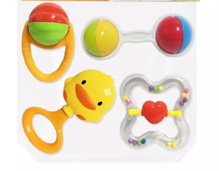 Glam & Grace Baby Rattles Set – Newborn Hand Bells Toy for 0-12 Months, Pack of 12
