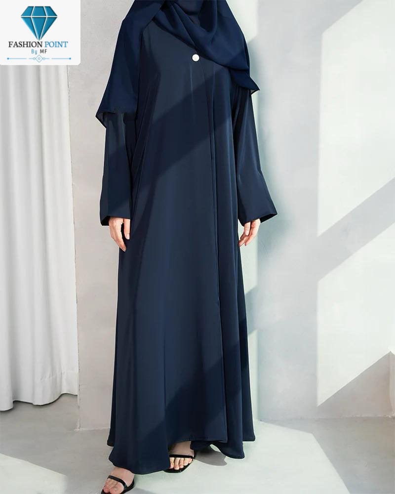 Blue Berry Abaya Front open With Stoller