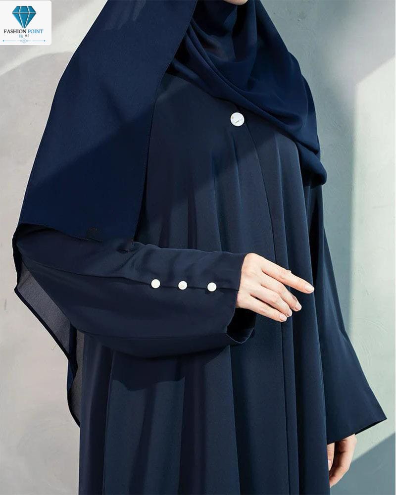 Blue Berry Abaya Front open With Stoller