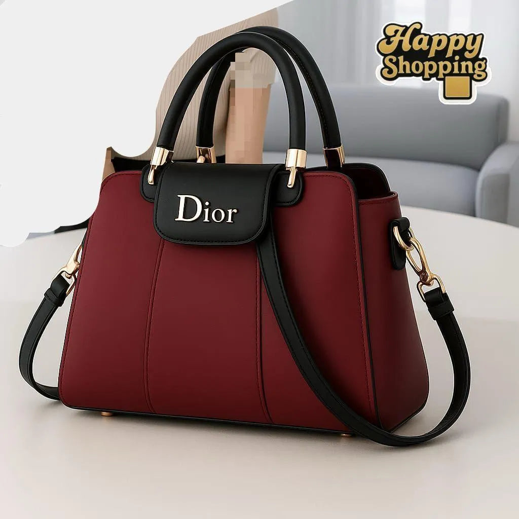 Women's PU Leather Plain Shoulder Bag