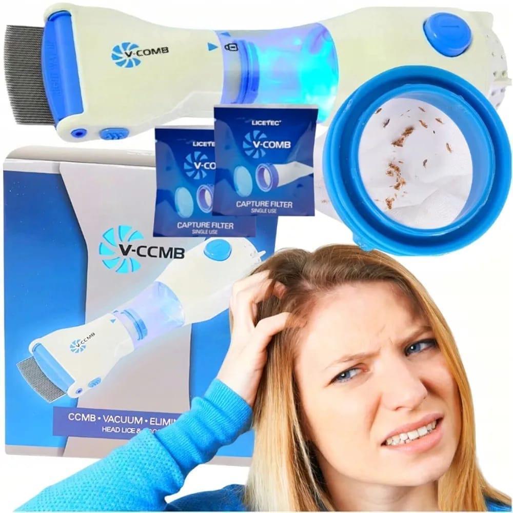 Glam & Grace Anti-Lice Electric Comb – Dandruff & Nit Removal