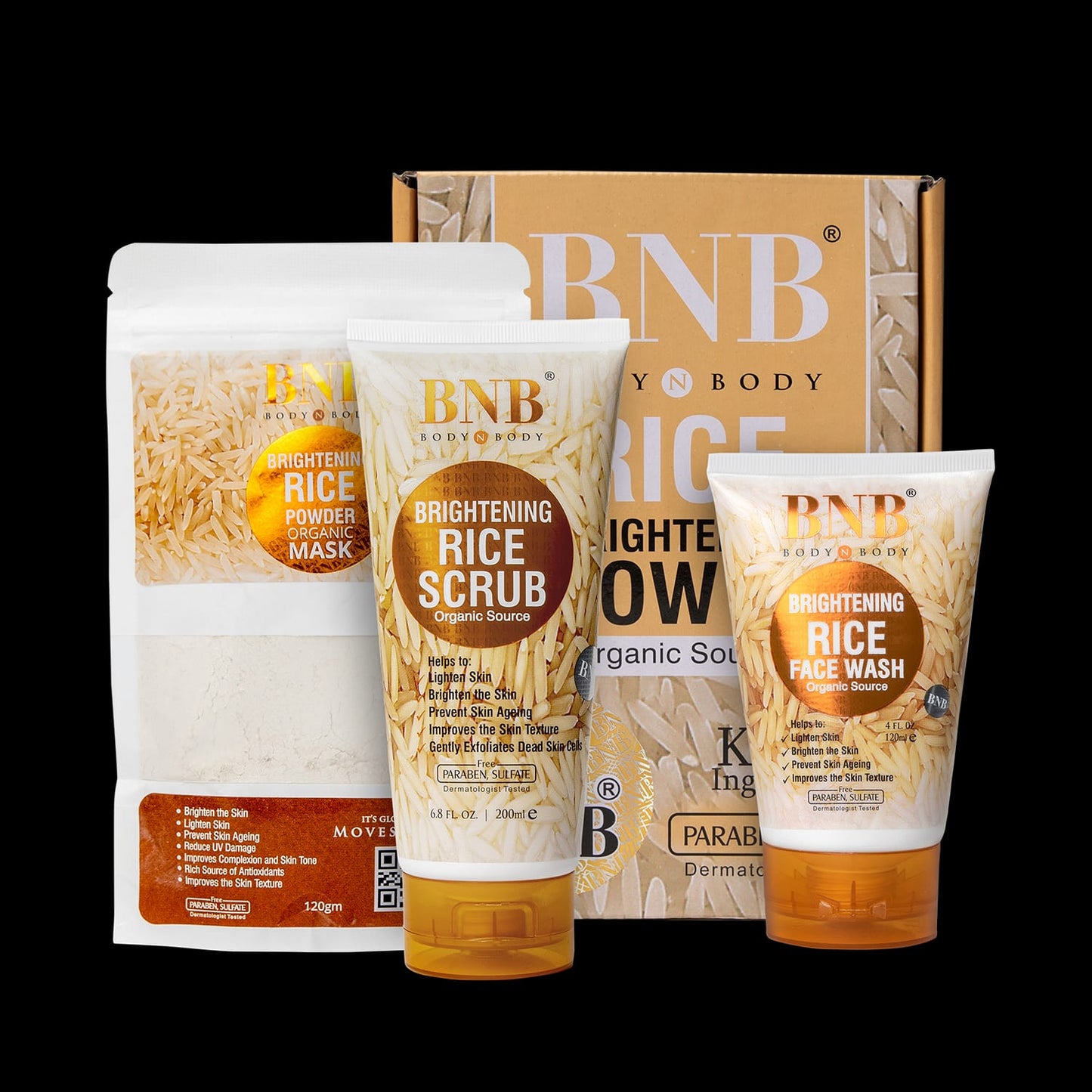 BNB Rice Brightening Glow Kit