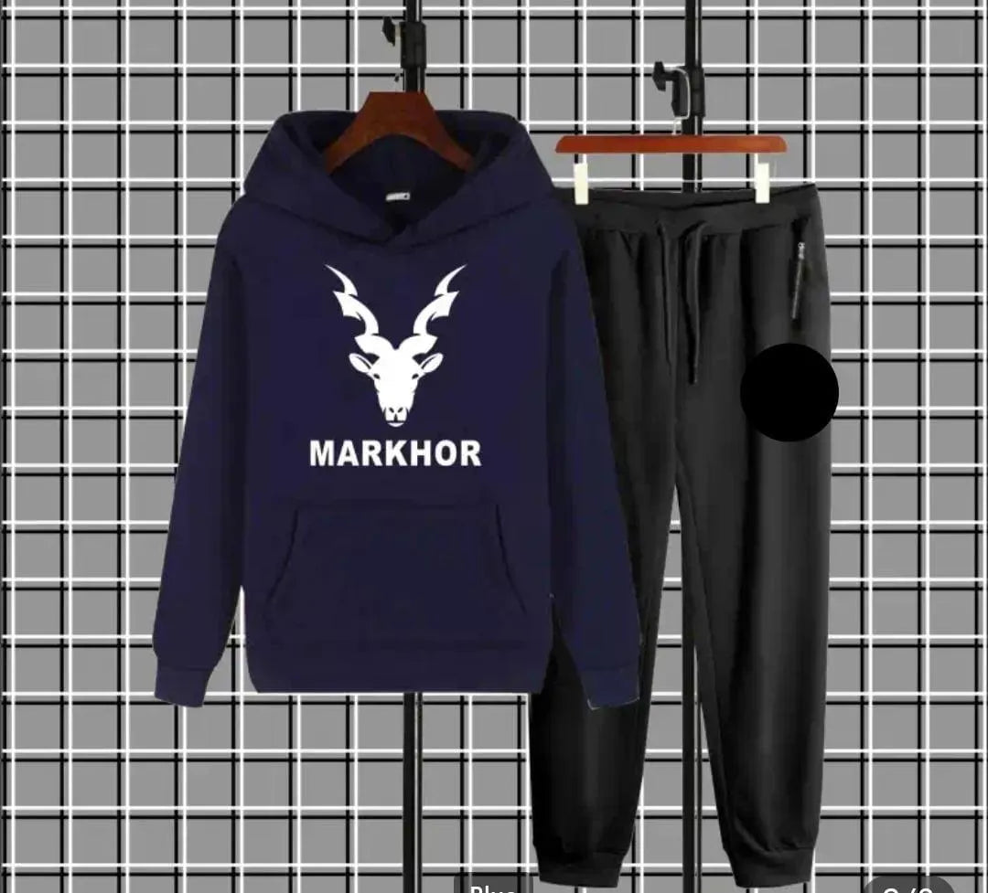 Glam & Grace Markhor Fleece Track Suit – Printed Pattern