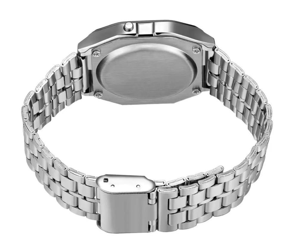 Glam & Grace Men's Stainless Steel Wrist Watch – Square Case
